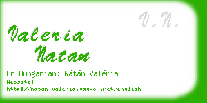 valeria natan business card