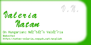 valeria natan business card